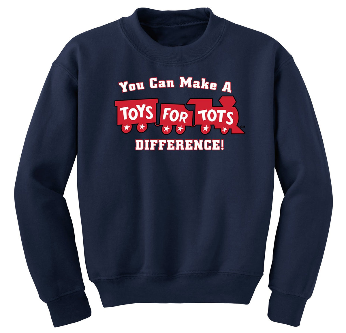 Make a Difference TFT Train Kids Sweatshirt TFT Sweatshirt/hoodie marinecorpsdirecttft S NAVY 