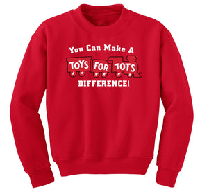 Make a Difference TFT Train Kids Sweatshirt TFT Sweatshirt/hoodie marinecorpsdirecttft S RED 