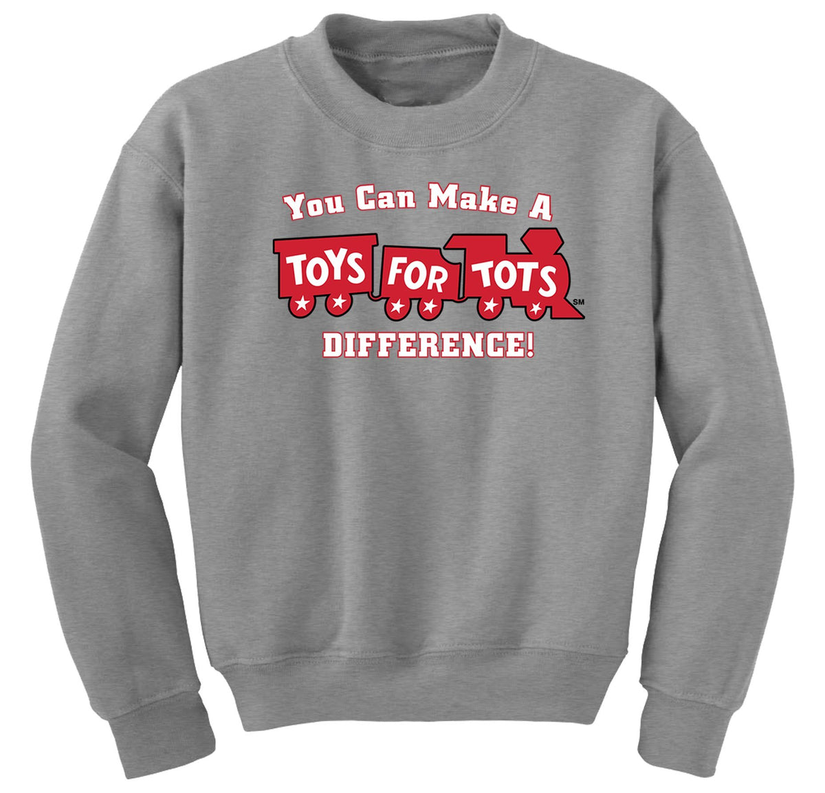 Make a Difference TFT Train Kids Sweatshirt TFT Sweatshirt/hoodie marinecorpsdirecttft S SPORT GRAY 