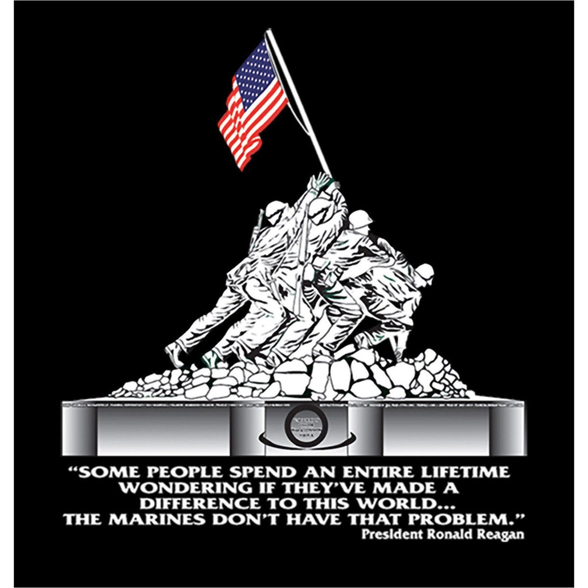 Iwo Jima TFT Front & Back Hoodie TFT Sweatshirt/hoodie marinecorpsdirecttft 
