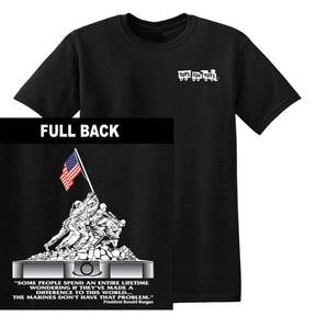 Believe In Something TFT Front & Back T-Shirt TFT Shirt Marine Corps Direct S BLACK 