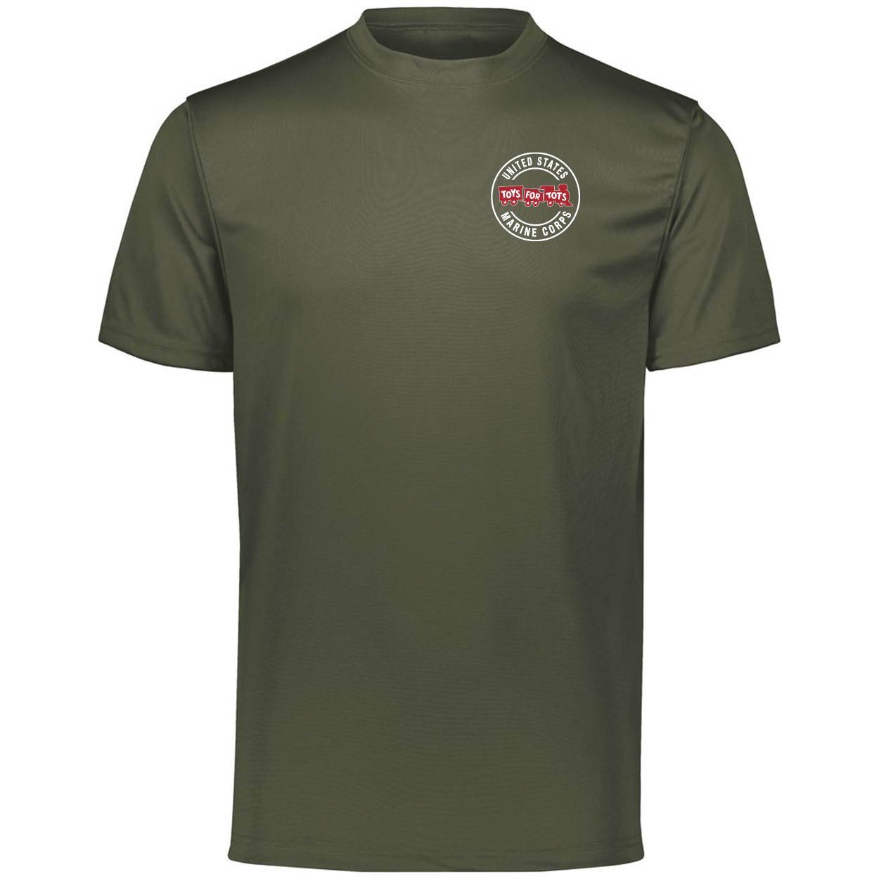 Augusta Dri-Fit Performance Circle TFT Chest Seal T-Shirt TFT Shirt Marine Corps Direct S MILITARY GREEN 