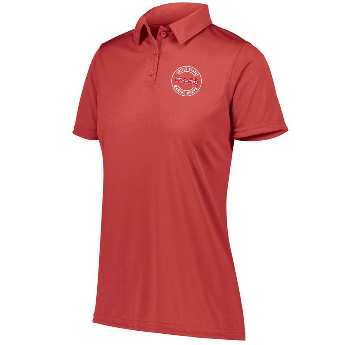 Augusta Dri-Fit Performance Circle TFT Chest Seal Screen Print Women's Polo Polo Marine Corps Direct XS RED 